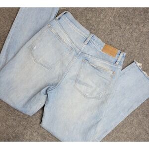 Madewell Jeans Women 26 The High Rise Slim BoyAmericana Distressed Raw Hem Y2K